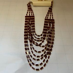 Burgundy womens necklace